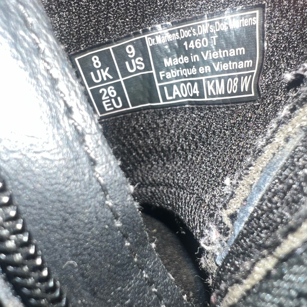 Dr. Martens 1460 Black Patent Leather Lace-Up Boots Toddler size 9 - Picture 6 of 8